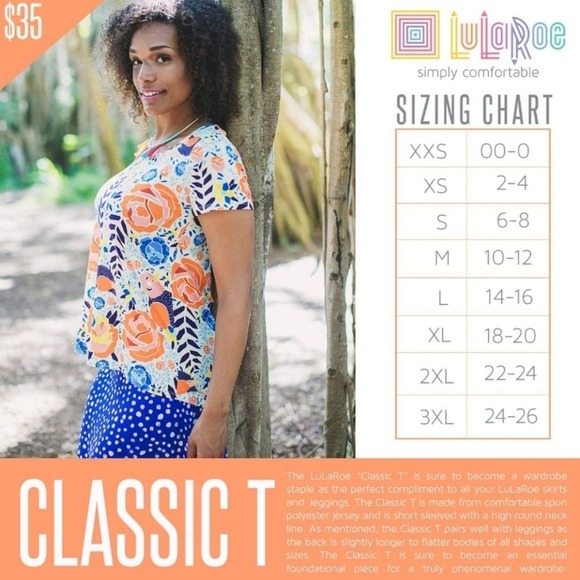 LuLaroe Classic T Shirt Print Design NWT Tee Top - Picture 4 of 4